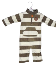 Carter&#39;s Fleece Jumpsuit Daddys Best Friend Coverall Romper Stripes 9M N... - $230.82 MXN
