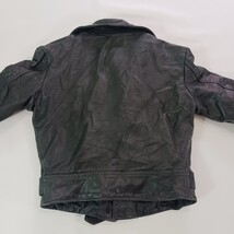 Gino Leather Jacket Girls Size M Fundamental Fashion Euro Style Full Zip Black image 14