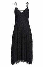 NWT Joie Josana in Caviar Black Lace Tie Strap Fit &amp; Flare Midi Dress 6 $428 - £55.92 GBP