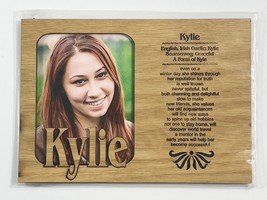 KYLIE Personalized Name Profile Laser Engraved Wood Picture Frame Magnet - £10.88 GBP