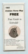 1983 Arabian Horse Map Your Guide to Scottsdale Arizona  - £14.27 GBP