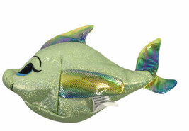 Walmart Green Sparkle Fish Plush Decorative 10” Plush - £7.05 GBP