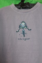 Life Is Good Girls Size Youth XL Size 14 Purple Bicycle Dirt Bike T Shirt - £19.49 GBP