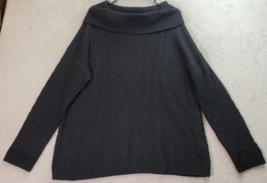 Coldwater Creek Sweater Women&#39;s Size XL Black Knit Nylon Long Sleeve Roll Neck - £17.40 GBP