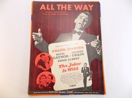 Vintage Sheet Music 1957 All The Way From The Joker Is Wild w/ Frank Sinatra - £6.96 GBP