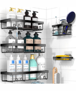 Moforoco Adhesive Shower Caddy Organizer Shelves Rack - 5 Pack Corner Ba... - $393.36 MXN