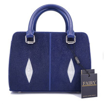 Genuine Stingray Skin Handbag / Shoulder Bag Long Adjusted Strap Women N... - £202.94 GBP