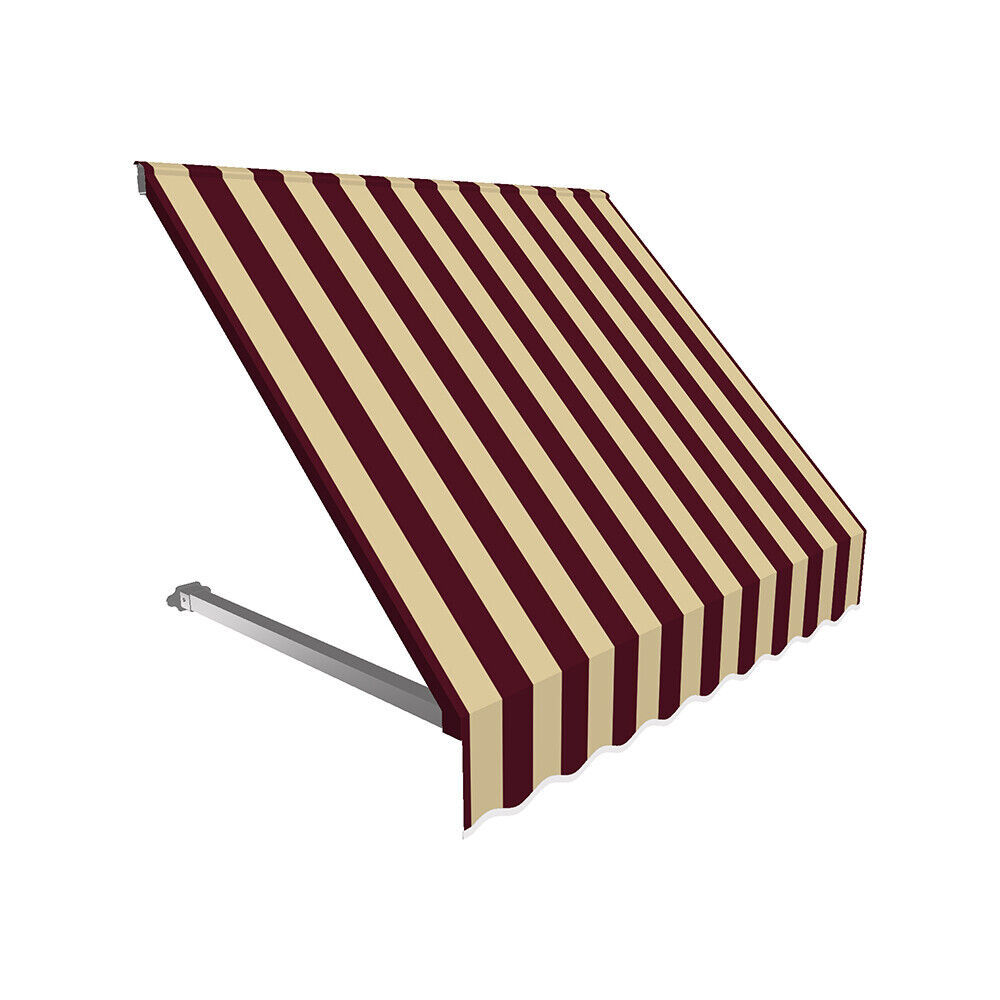Primary image for Awntech ER1030-US-5BT 5.38 ft. Dallas Retro Window & Entry Awning, Burgundy 