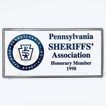 1998 Pennsylvania Sheriffs&#39; Association Honorary Member Vanity License P... - $17.56 CAD