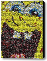 Spongebob Squarepants Framed M&amp;Ms Candy amazing Mosaic Limited Edition P... - £14.51 GBP