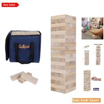 60-Piece Giant Tumble Tower - Jumbo Stacking Game for Family Fun Outdoors - $61.33
