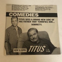 Titus Tv Guide Print Ad Christopher Titus Stacy Keach TPA12 - £4.64 GBP