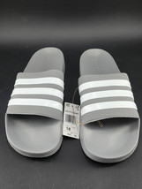 adidas Adilette Shower Slides Men&#39;s 18 Sandal Gray White  - $18.60