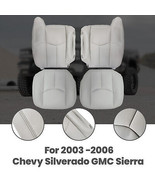 Front Driver &amp; Passenger Gray Seat Cover Fit 03-06 Chevy Silverado GMC S... - £77.87 GBP