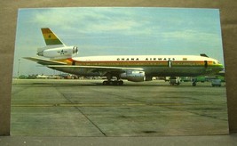 Ghana Airways Postcard DC 10-30 on the ground Color  Photo - $3.95