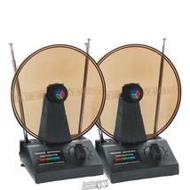 QFX 2 Pack Digital HDTV Digital Antennas Local Channel Adjustable Rotate 60 Mile - £13.66 GBP