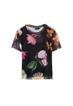 Desigual  Women T-Shirt Black Designer Logo Fashion Top 2025 Collection - $85.28 CAD