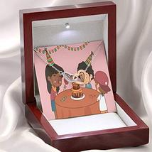 Kids Party Birthday Message Card Inseparable Love Pendant 18k Rose Gold Finish 1 - £43.62 GBP