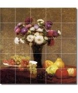 Henri Fantinatour Fruit Vegetables Painting Ceramic Tile Mural BTZ03075 - $341.92 CAD+