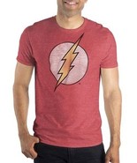 The Flash Distressed Logo Official DC Comics Red T-Shirt Vintage VTG Medium - $314.47 MXN