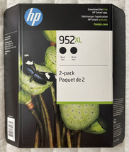 HP 952XL Black Ink Cartridges N9K29BN 2 x F6U19AN Genuine Sealed Retail ... - £54.64 GBP