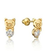 1Ct Round Cut CZ Diamond Gorgeous Women&#39;s Stud Earrings 14K Yellow Gold ... - £70.60 GBP
