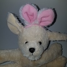 Hug Fun Puppy Dog With Easter Bunny Ears Plush Stuffed Animal Toy Gift Tan SOFT - £11.59 GBP