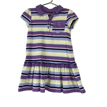Wonder kids Girls Size 4T Purple Striped Polo Shirt Dress - $8.90