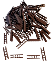 50 KNEX Brown Connectors Screamin Serpent Roller Coaster Track Parts K&#39;NEX Lot - $7.08