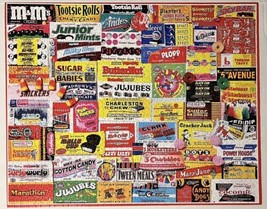 White Mountain Puzzles Candy Wrappers 1000 Piece Jigsaw Puzzle Complete ... - $13.95