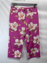 Ralph Lauren Stretch Cotton Pink Tropical Cropped Pants W-27 hips-36&quot; in... - £11.59 GBP