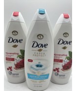 (3) Dove Body Wash Rejuvenating Antibacterial Care &amp; Protect Pomegranate... - £14.94 GBP