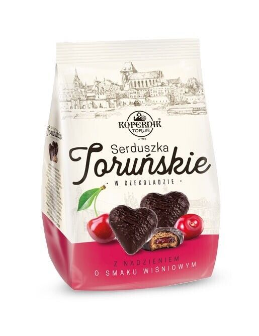 Kopernik Gingerbread with CHERRY filling DARK chocolate from TORUN-FREE SHIP