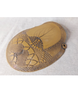 Handcrafted Clay Wall Hanging Pocket Vase With Leaf Design - $785.92 MXN
