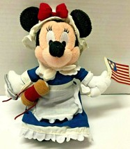 Disney MINNIE MOUSE As Betsy Ross American America 9&quot; Plush Vintage Figure - £7.85 GBP