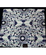 Kassafina Floral Medallion Striped Navy Mint Decorative Velour Bath Towe... - $27.32 CAD