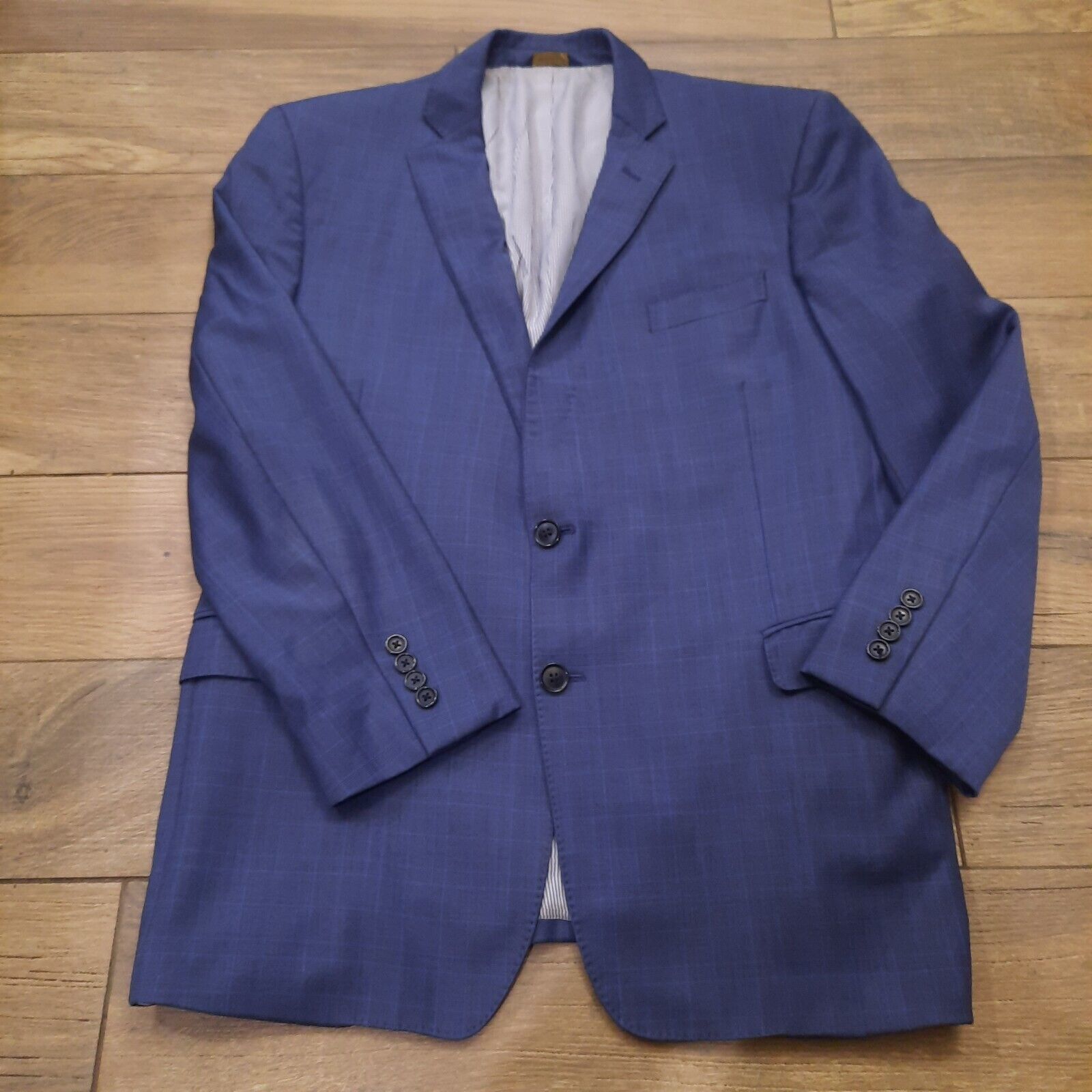 Brooks Brothers Explorer Regent Fit Wool Blend Blue Blazer Jacket Mens READ - $19.00