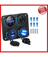 4-in-1 USB C Marine Socket Panel with LED Voltage Monitor - Individual S... - $46.81 CAD