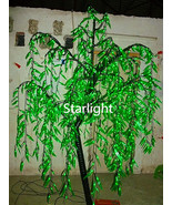 Outdoor 6.5ft Green 945pcs LED Artificial Willow Weeping Christmas Tree ... - $7,016.59 MXN