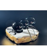 Natural Black Quartz Sphere with Spider Inclusion for Protection - $1,353.69 MXN