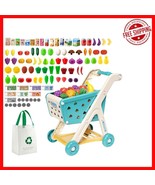 Kids Shopping Cart Play Set - 98 Pieces of Fun and Learning for Little S... - $70.23 CAD