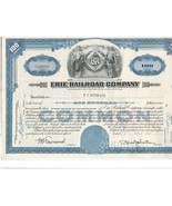 Erie Railroad Co.. Stock Certificate 1954 Green - 100 Shares - £7.58 GBP