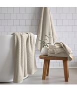 WelHome Towels Set Tan 6-Piece Bath Hand Washcloths Textured Cotton - $62.99