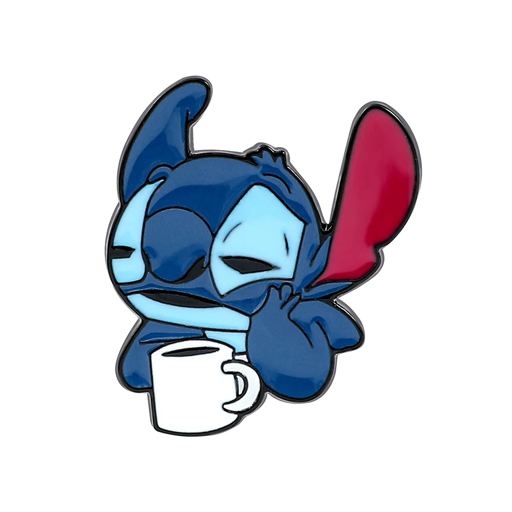 Disney Stitch Brooch Cute Cartoon Anime Lilo Stitch Angel Lapel -Stitch ... - $3.98