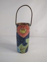Vintage Ceramic Vase Metal Handle Art Pottery Japanese Albert Kessler &amp; Co - £21.22 GBP