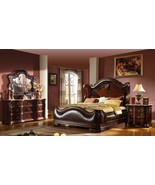 Queen 4pc Wood Bedroom Set - Dark Walnut - $5,842.71 CAD