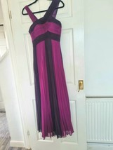 Designer Pearce Fionda Evening Gown Size 10 purple and Pink Pleated - £33.02 GBP