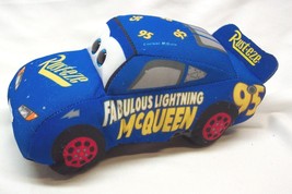 TY Disney Cars 3 FABULOUS LIGHTNING McQUEEN BLUE CAR 7&quot; Plush STUFFED TO... - £11.87 GBP