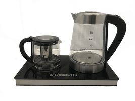Double Glass Digital Kettle Tea Maker Electric Turkish 2.5L and Tea Pot 1.0L -Sa - £94.27 GBP