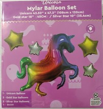 1 Set 5 Pcs Balloons Bouquet Unicorn Decoration Kids Girls Happy Birthda... - $15.95